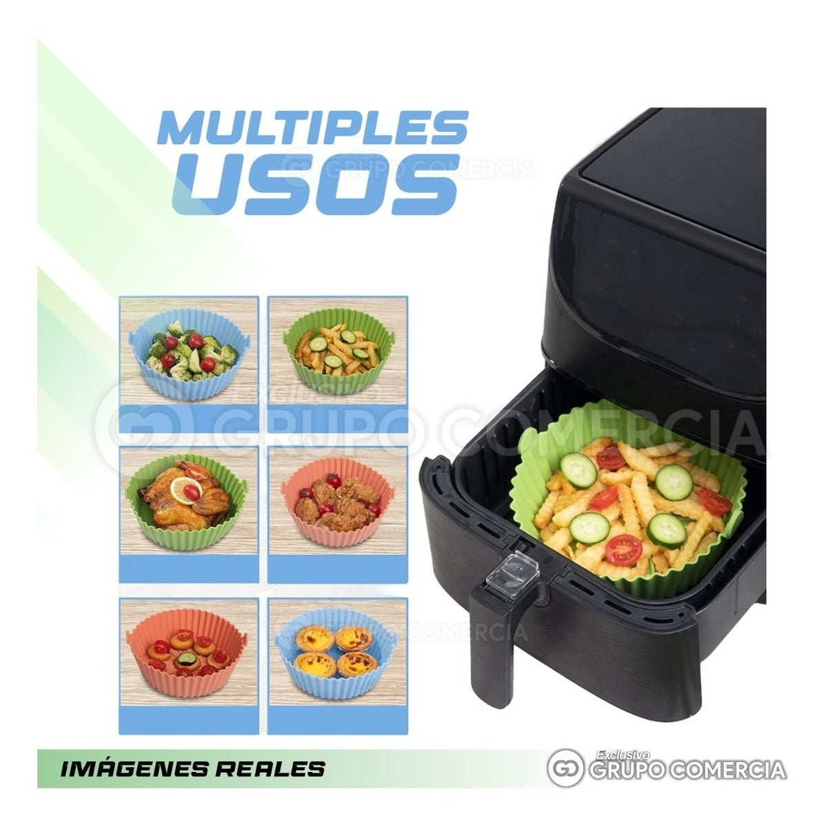 Molde En Silicona Olla Freidora De Aire Air Fryer Reutilizable