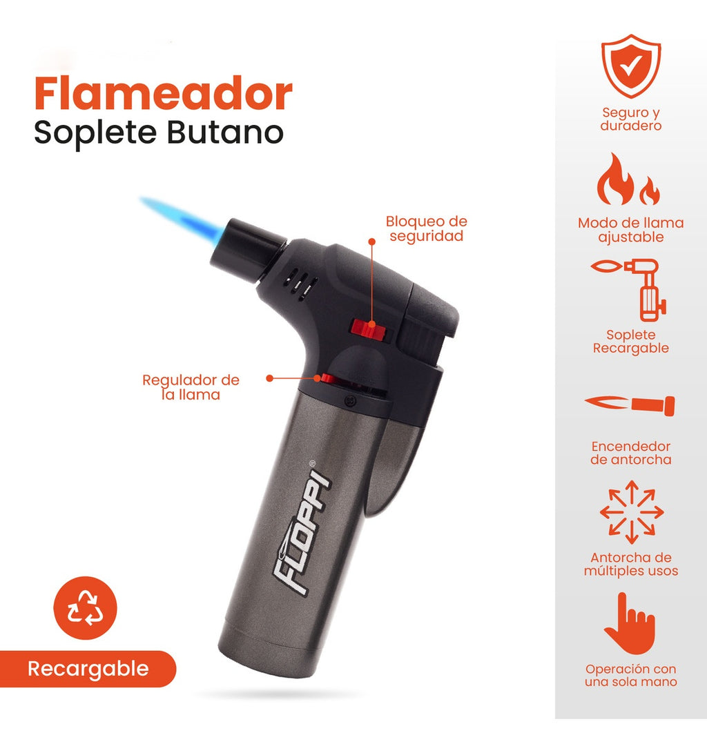 Flameador Encendedor Portatil Soplete Mini Flopp