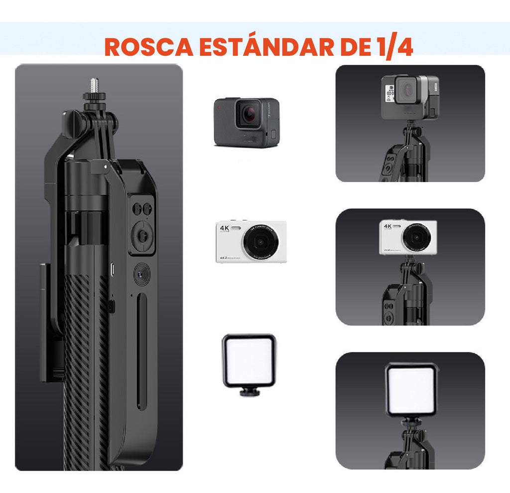 Palo Selfie Tripode Inteligencia Artificial 180 Cm Bluetooth