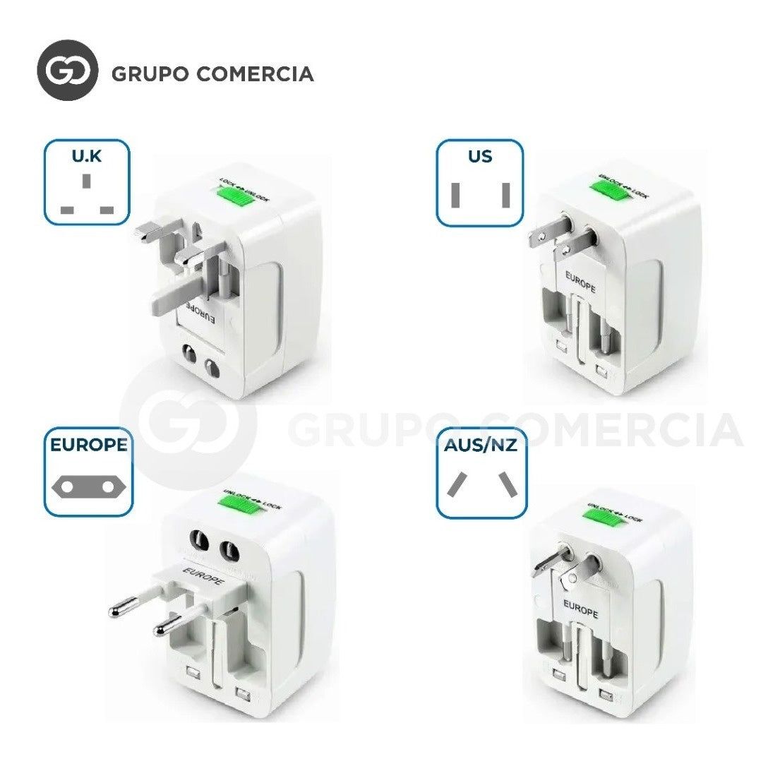 Convertidor Enchufe Universal Viajero Europeo Multifuncion