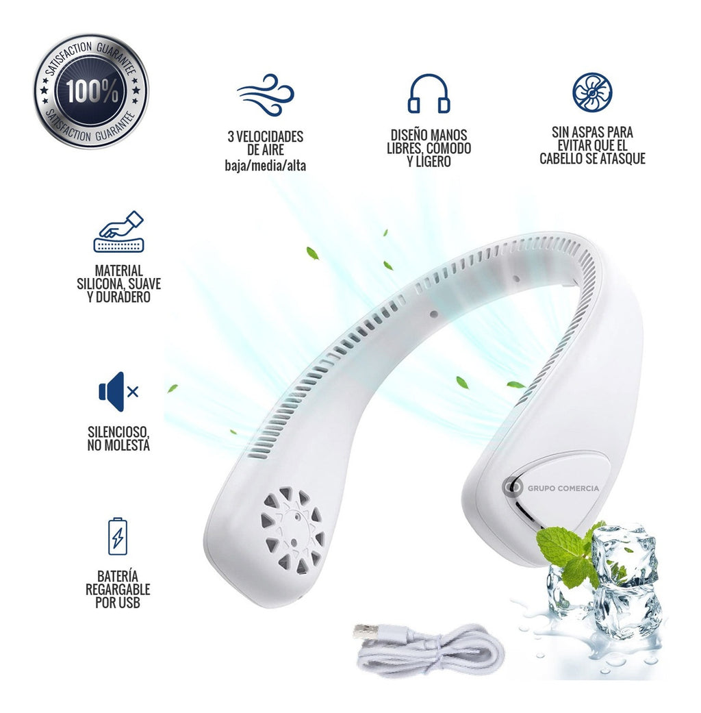 Ventilador Cuello Portatil Recargable Usb Personal