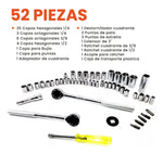 Juego De Copas Herramienta Rache 52 Piezas Con Estuche