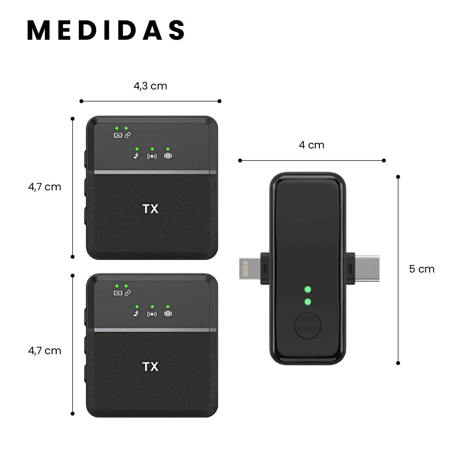 Microfono De Solapa Profesional Inalambrico Audio Claro Reduccion De Ruido Compatible Android Y Ios
