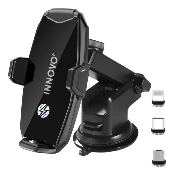 Holder Para Carro Premium Carga Inalambrica Todo En 1 / 15W Negro