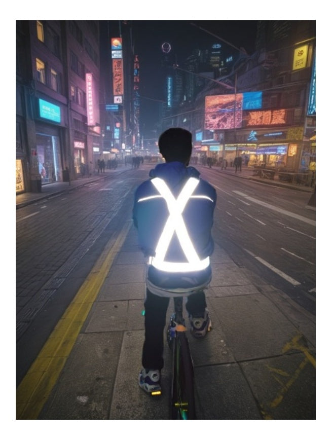 Chaleco Reflectivo Seguridad Motociclistas Alto Brillo Elastico