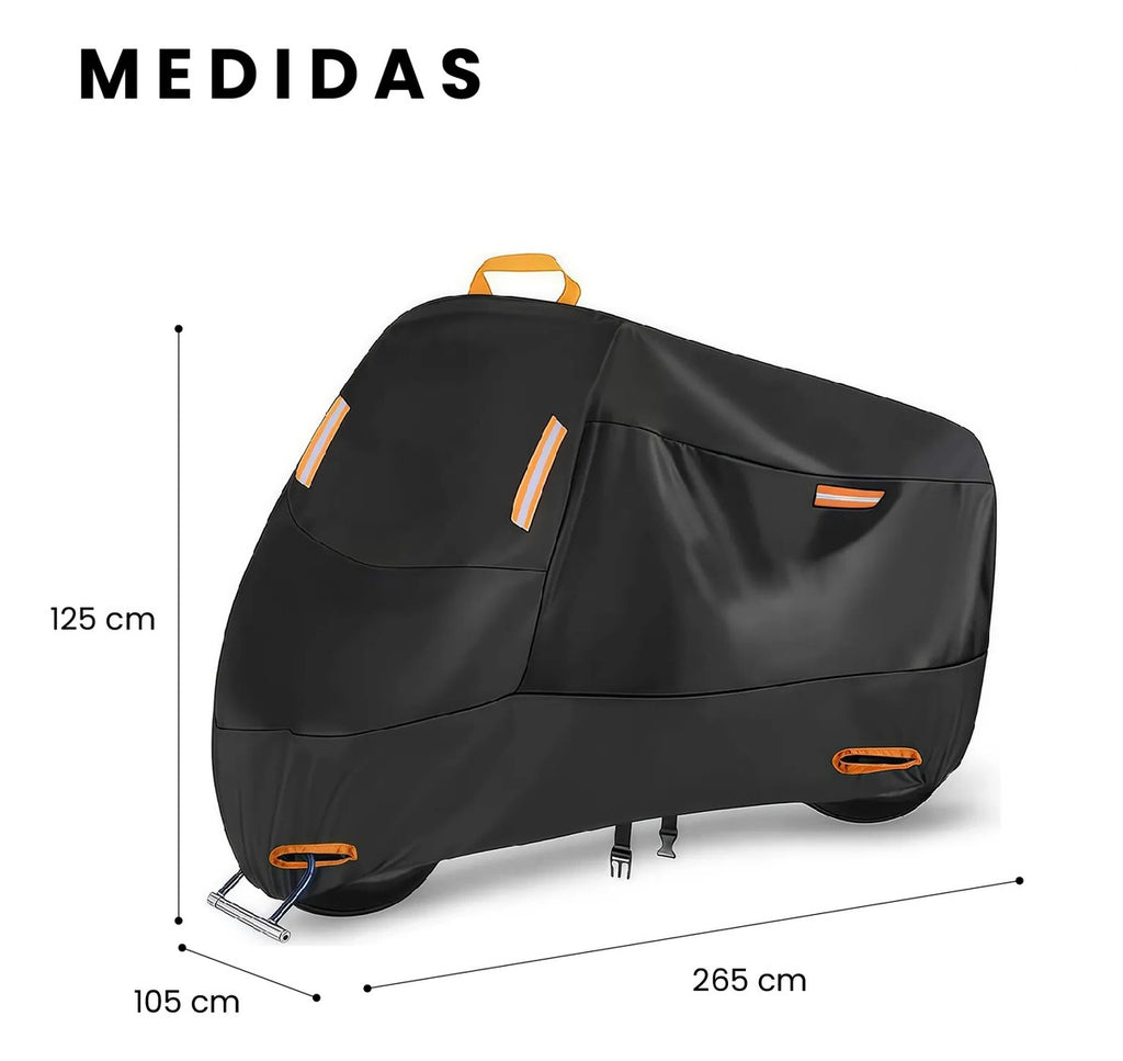 Funda Impermeable Para Moto Con Candado De Disco Antirrobo Protector Exterior Resistente