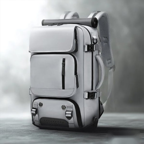 Combo Mochila Viajera + Organizador De Ropa Interior + Bolsa Para Zapatos Gris