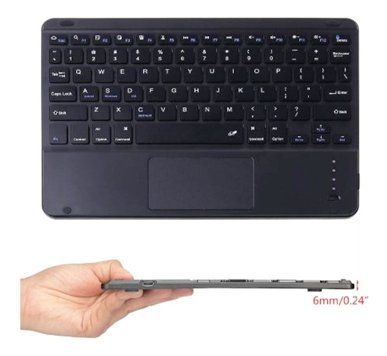 Teclado Inalambrico Slim Delgado Recargable Pad Mouse Tactil