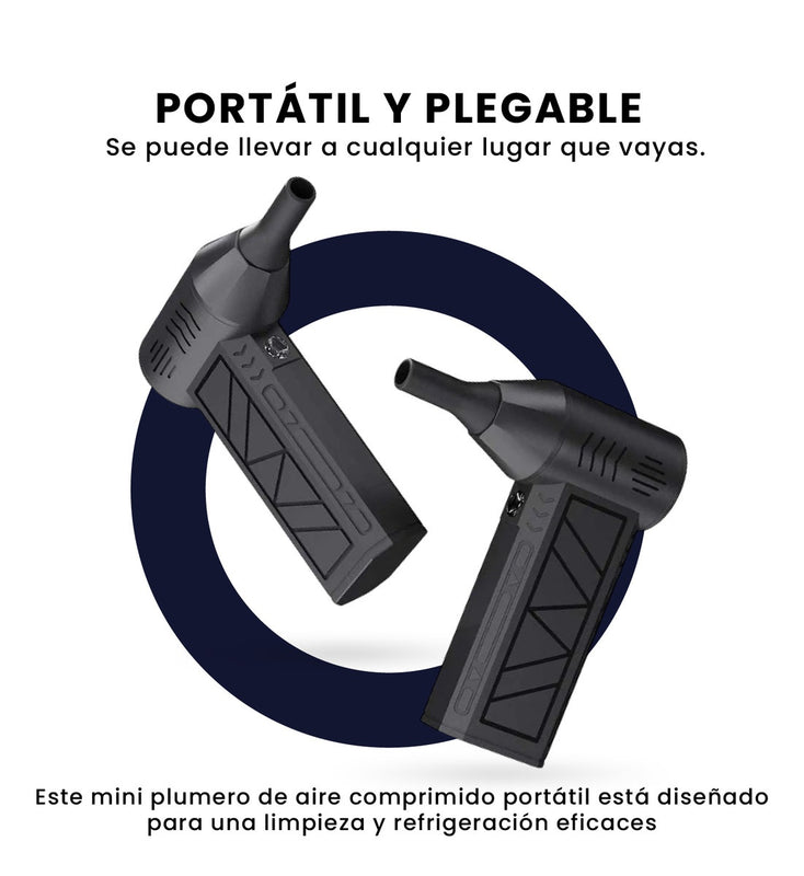 Soplador Aire Portatil Electrico 110.000 Rpm 4 Velocidades Limpieza