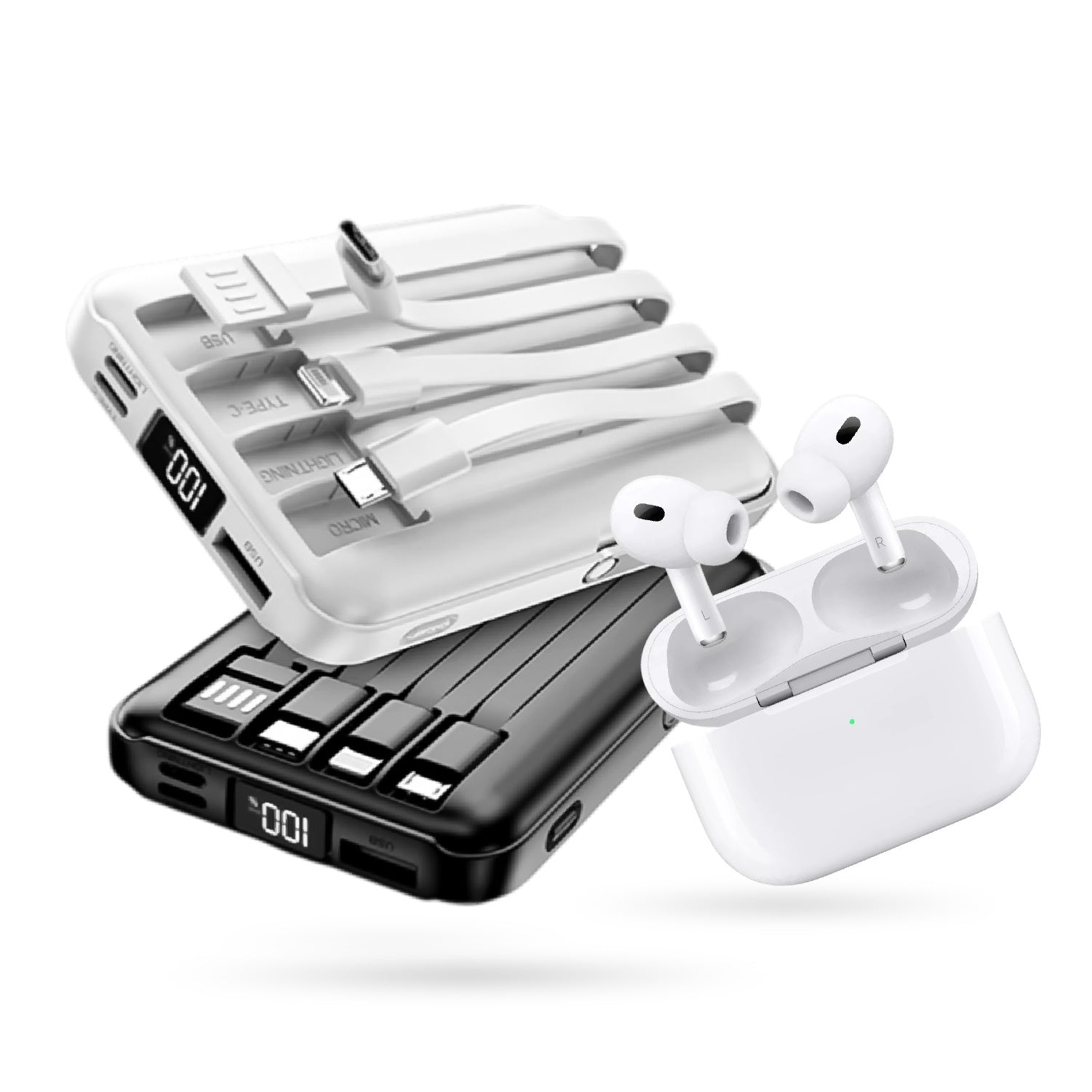 Powerbank Para Iphone Mag Safe 22.5W Carga Rapida + Audifonos Air Pod Segunda