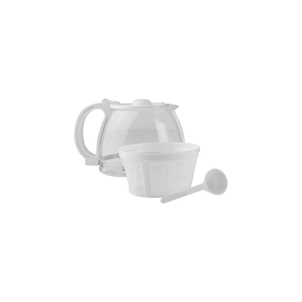 Cafetera Electrica Kalley Blanca 8 Tazas Con Filtro Permanente