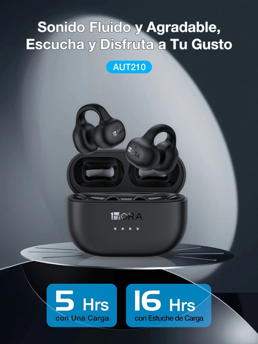 Audifonos Conduccion Osea Tactil Inteligente Bateria De Larga Duracion Earcuff Sonido Mega Bass