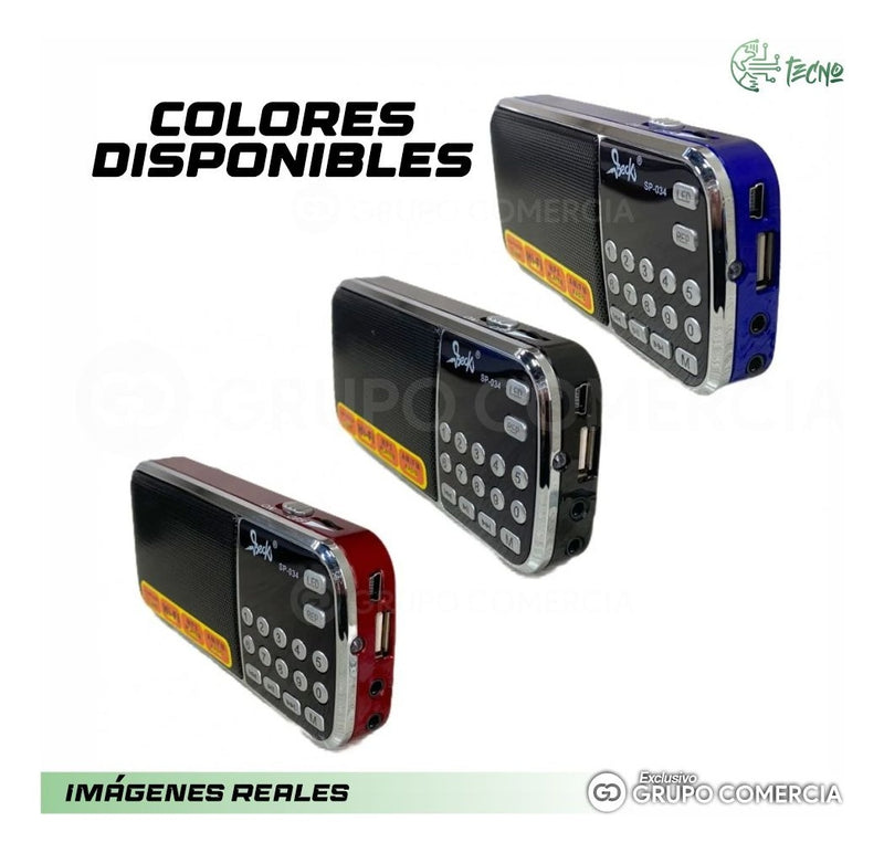 Mini Radio Reloj Parlante Am / Fm Recargable Usb Recargable