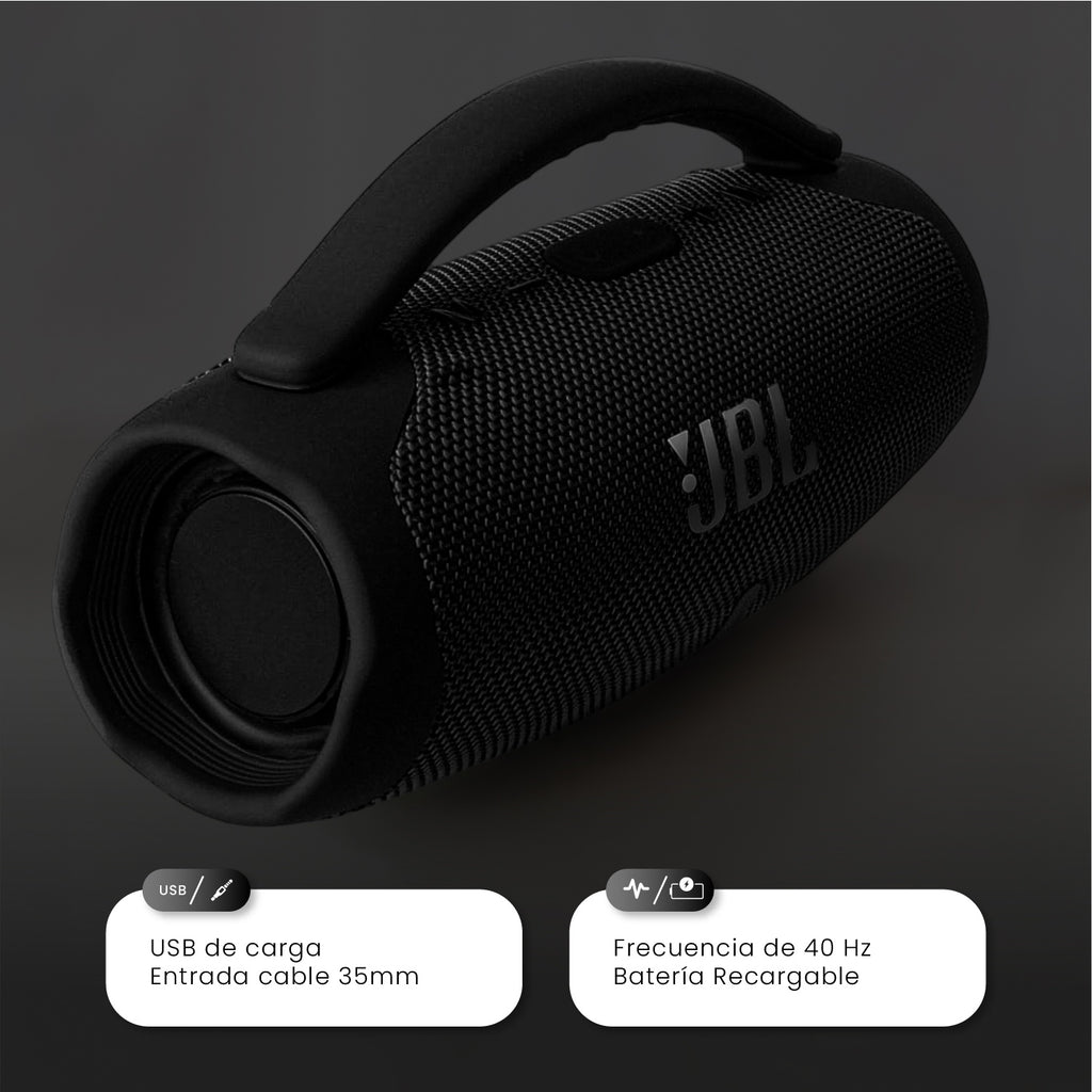 Parlante Mini Boom Box Bluetooth Jbl Inalambrico Negro Replic 1.1 Innovo