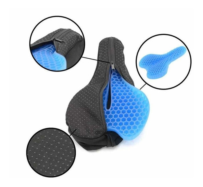 Cojin En Gel Para Sillin De Bicicleta Amortigua Golpes Funda