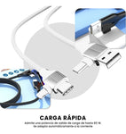 Cable De Carga Universal 4 En 1 Carga Rapida 60W Usb Tipo C Multicargador