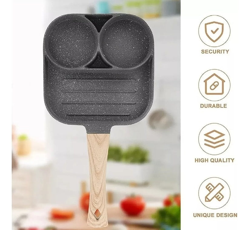 Sarten Antiadherente Multiuso 3 En 1 Para Huevos Carne Small