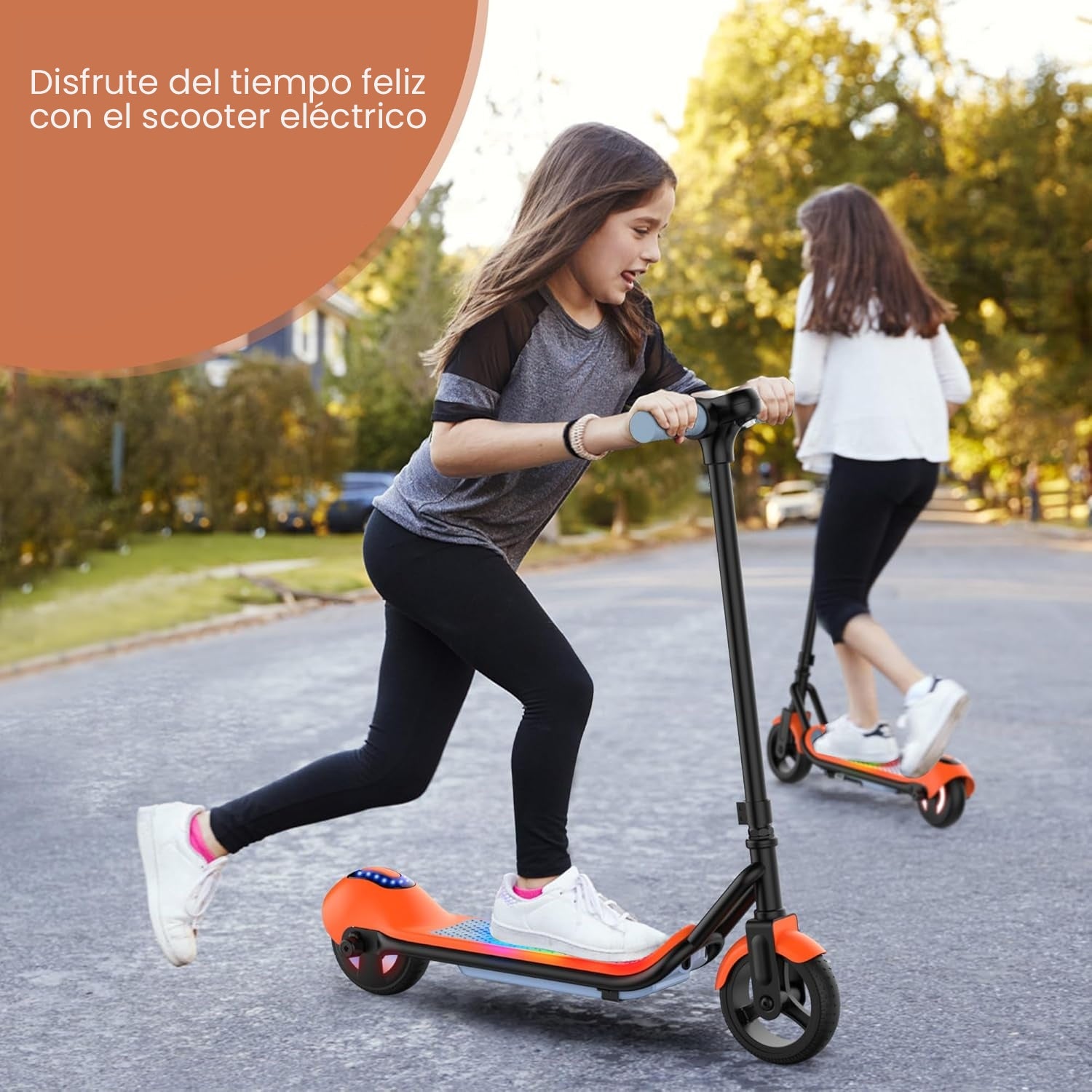 Patineta Electrica Ninos Monopatin Scooter Luz Sonido 30Km