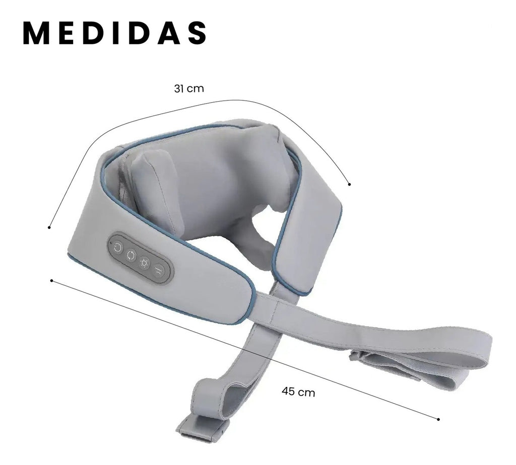 Masajeador De Cuello Antiestres Recargable Alto Confort Con Calefaccion Para Cuello Espalda