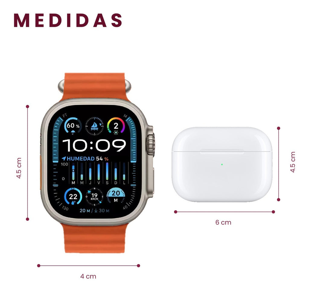 Smart Watch Suit Gift K12 Rosa Con Audifonos 7 Pulsos Plus