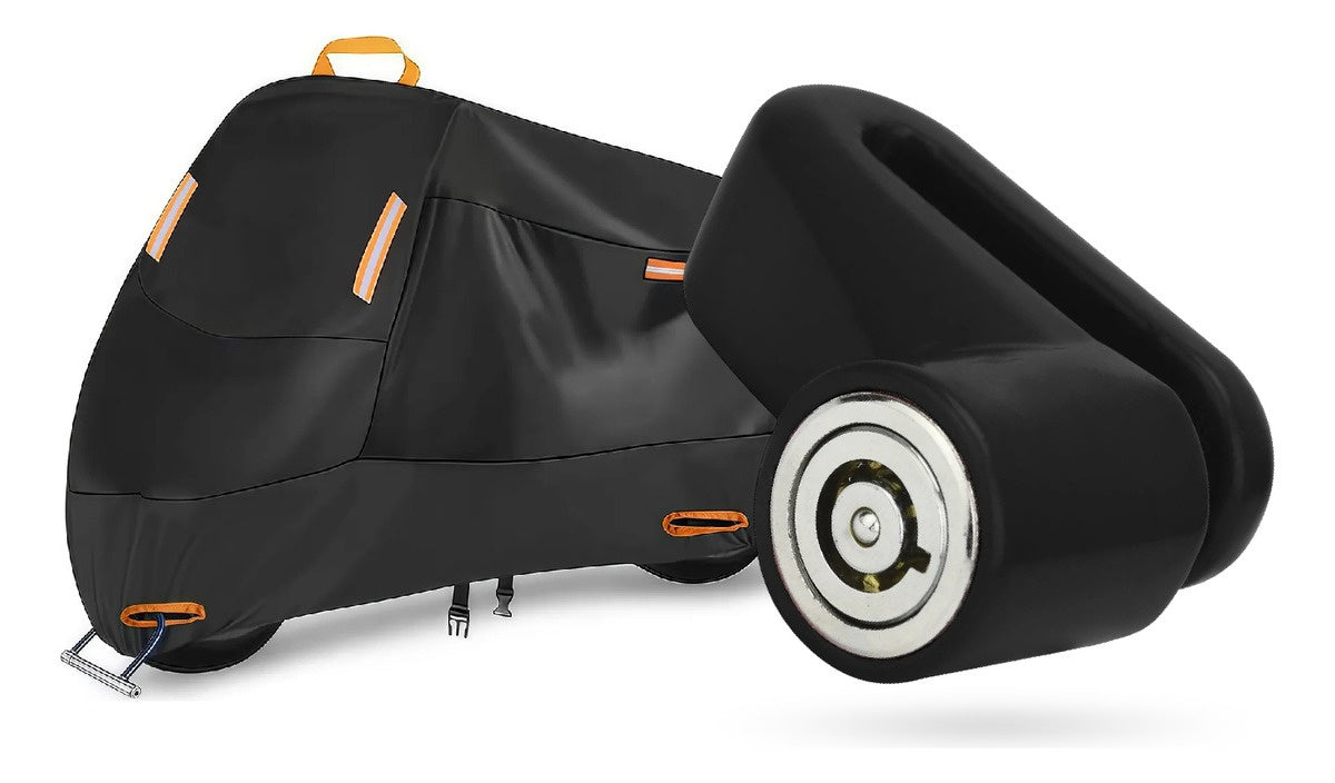 Funda Impermeable Para Moto Con Candado De Disco Antirrobo Protector Exterior Resistente