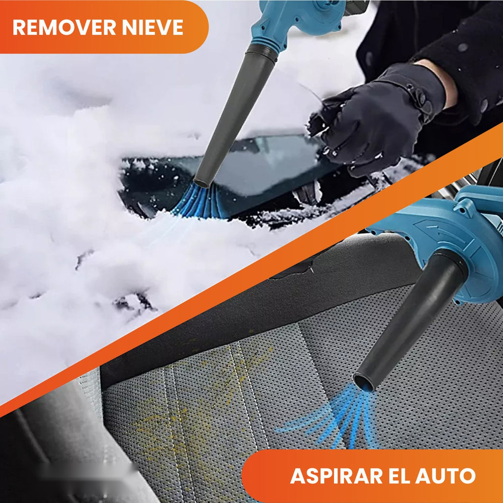 Sopladora Profesional Inalambrica Con Accesorios Doble Bateria Estuche 500W