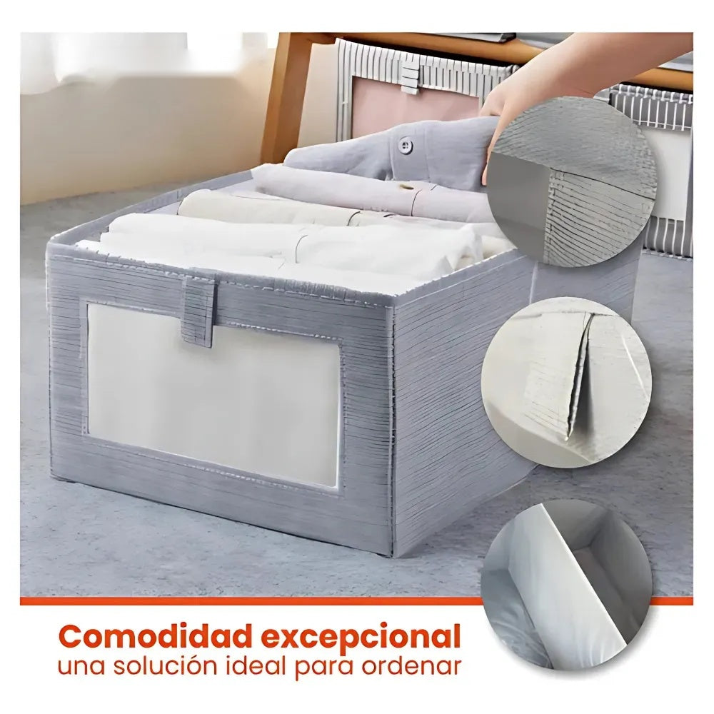 Combo Closet Armable + 3 Cajas Almacenadoras Jeans + 3 Organizadores Ropa Interior