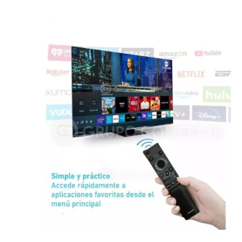 Control Remoto Tv Curvo Boton Netflix Con Baterias