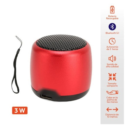 Mini Parlante De Bolsillo Recargable Bluetooth Mega Bass