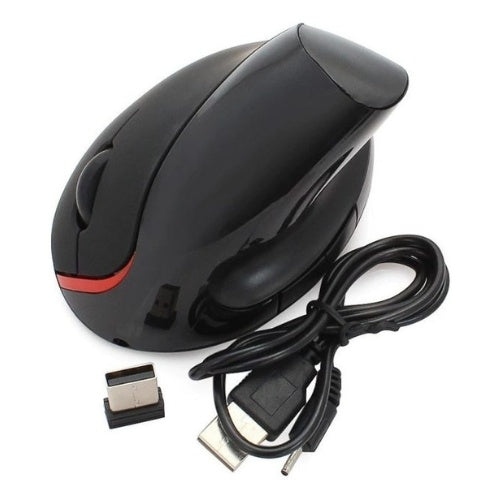 Mouse Inalambrico Ergonomico Vertical Tunel Carpiano Color Negro
