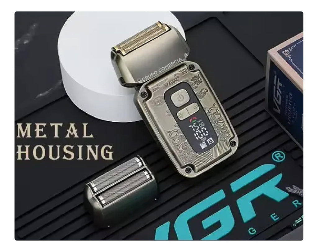 Afeitadora Electrica Trimmer Vgr V-337 Metal Ipx6 Dorado