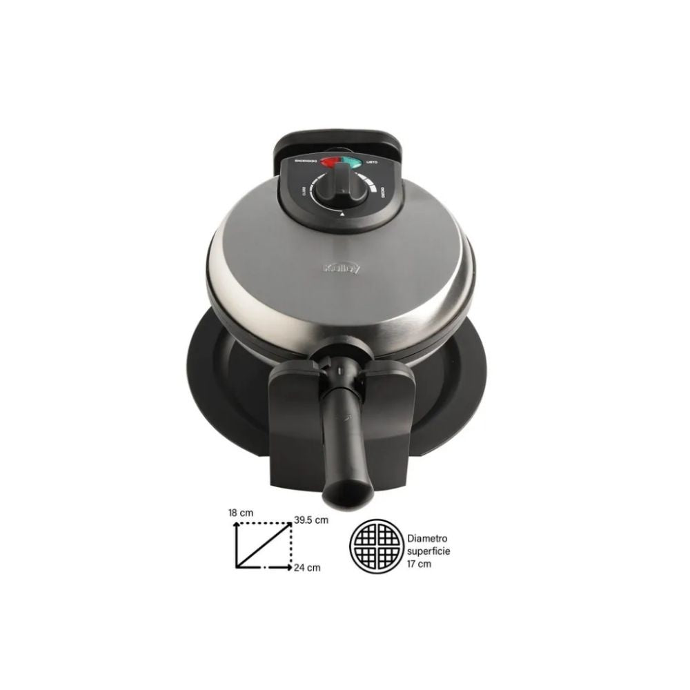 Waflera Electrica Kalley 750W Rotacion 180Deg Antiadherente Hogar