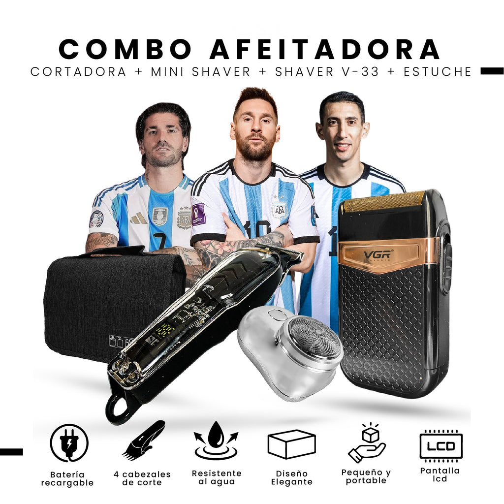 Maquina De Afeitar Patillera Shaver Maquina Viajera Estuche Edicion Campeon Mundial