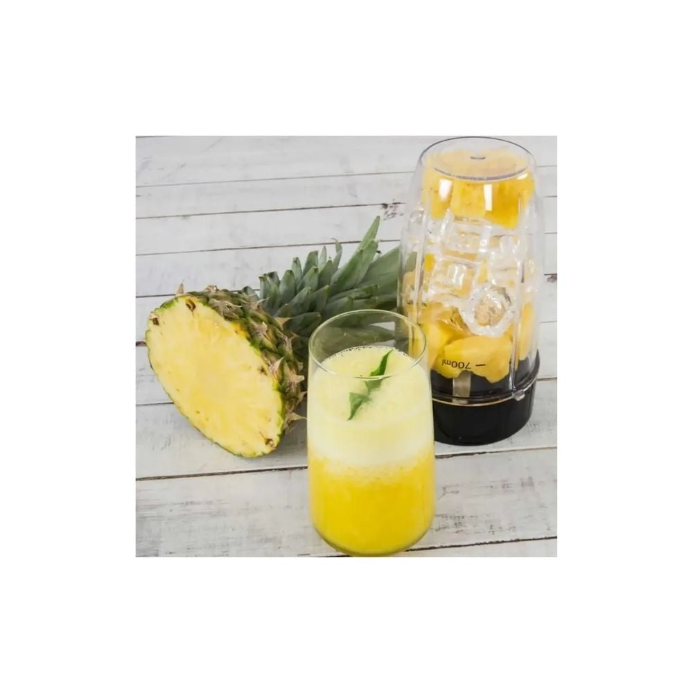 Licuadora Kalley 700 Ml Acero Inoxidable Vaso Deportivo + Termo Portatil