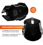 Mouse Gamer Inalambrico 6 Botones Black Edition Receptor Usb Con Luces Rgb