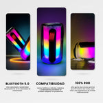 Parlante Bluetooth Ipx7 Portatil Mp3 Fm Usb | Sonido Claro Alta Potencia | Luces Led Multicolor Ambiente
