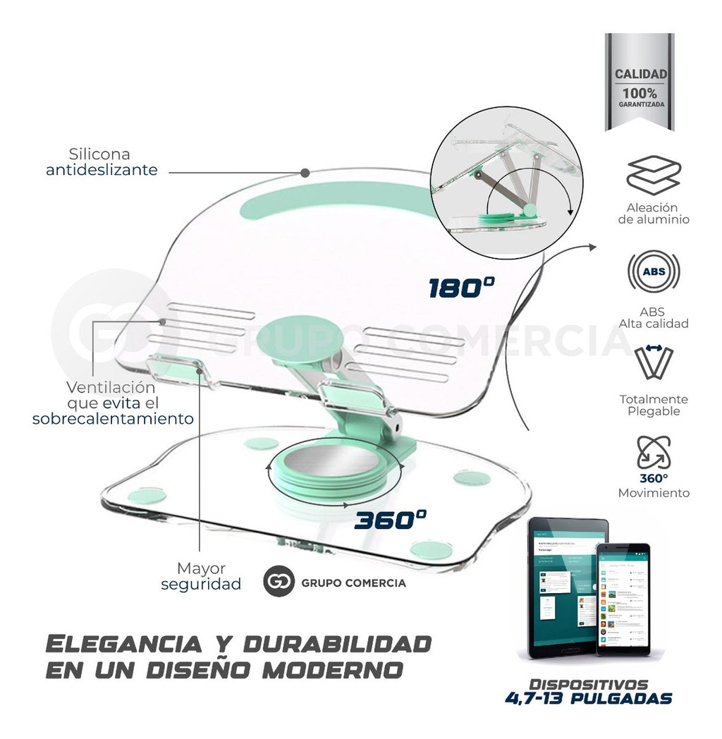 Base Soporte Para Tablet Celular Giratorio 360 Ajustable