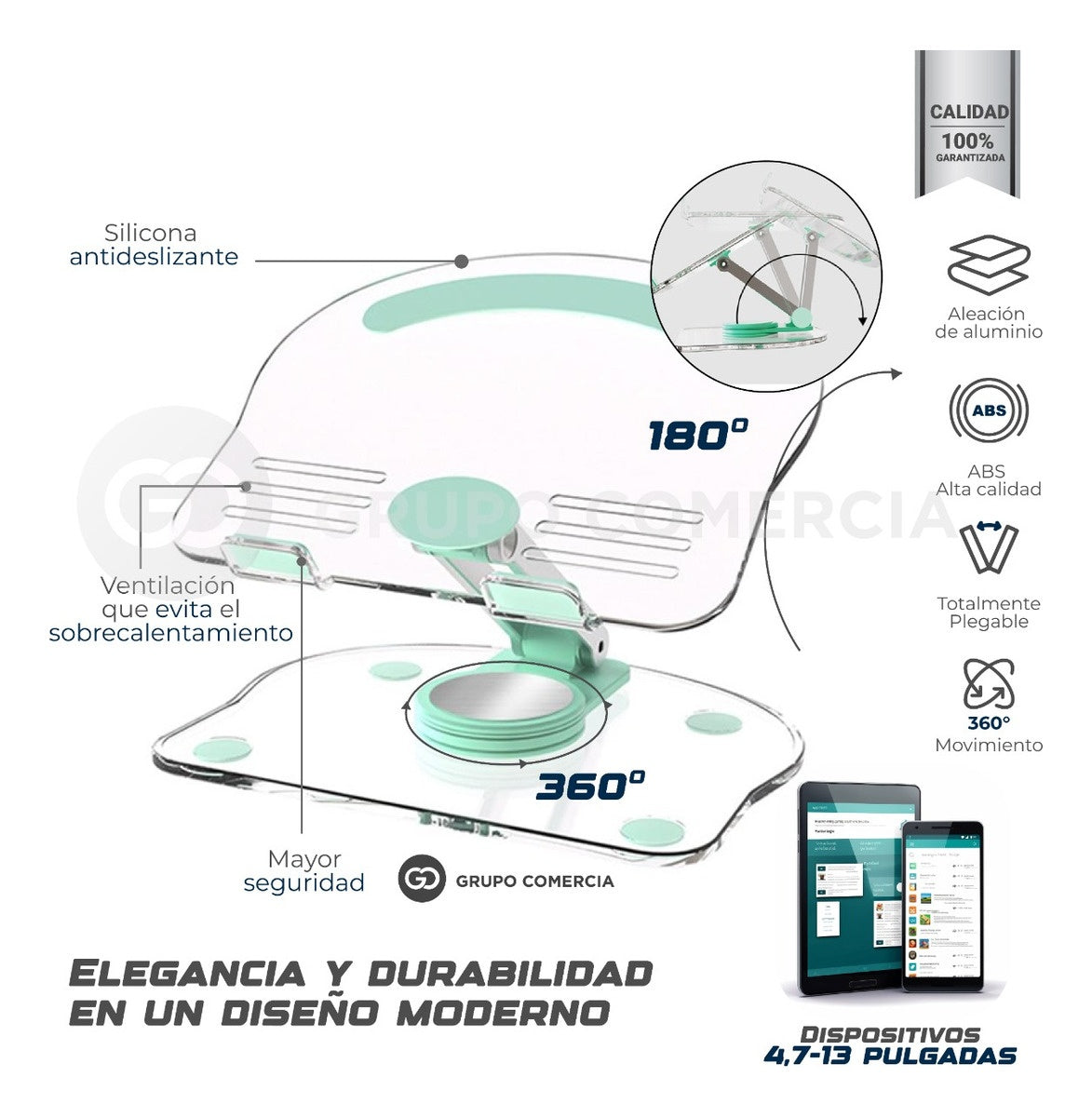 Base Soporte Para Tablet Celular Giratorio 360 Ajustable