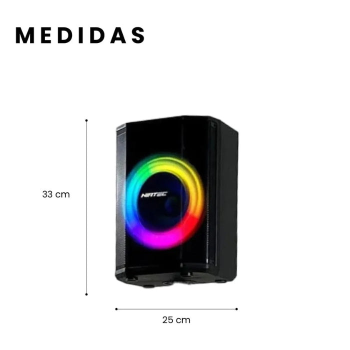 Parlante Bluetooth Portatil Recargable 30W Niatec 8 Rgb Tws Microfono Control Remoto