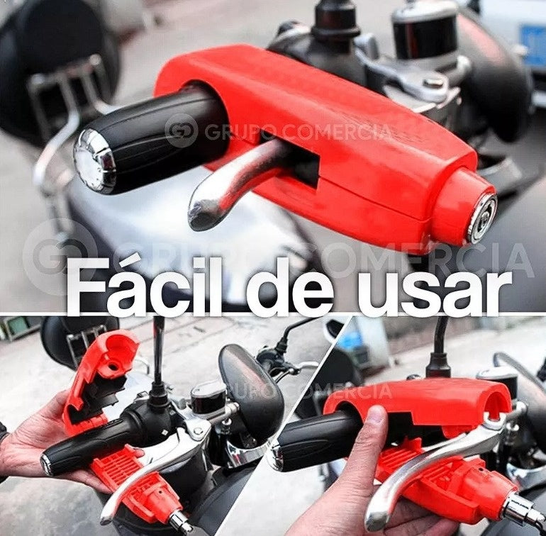 Candado Moto Alarma Freno De Disco + Candado Manilar Alarma