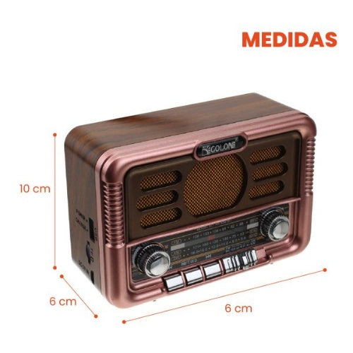 Radio Clasico Am Fm Bluetooth Con Panel Solar Tws