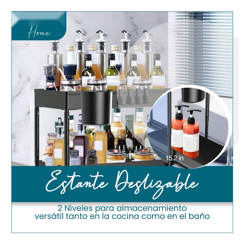 Organizador Multifuncional Para Hogar 2 Niveles Bano Cocina Innovo Home