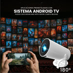 Proyector Hy Android 4K 200 Pulgadas Smart Tv + 2 Controles Gaming Netflix Youtube Prime Disney