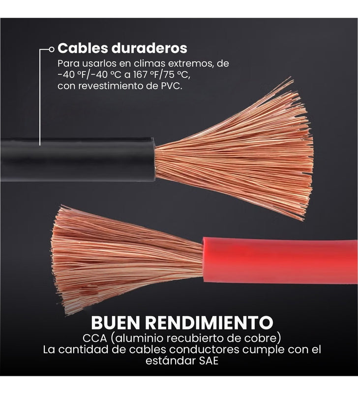 Cable De Iniciar Bateria Para Vehiculos 3 Metros 2500 Amperi