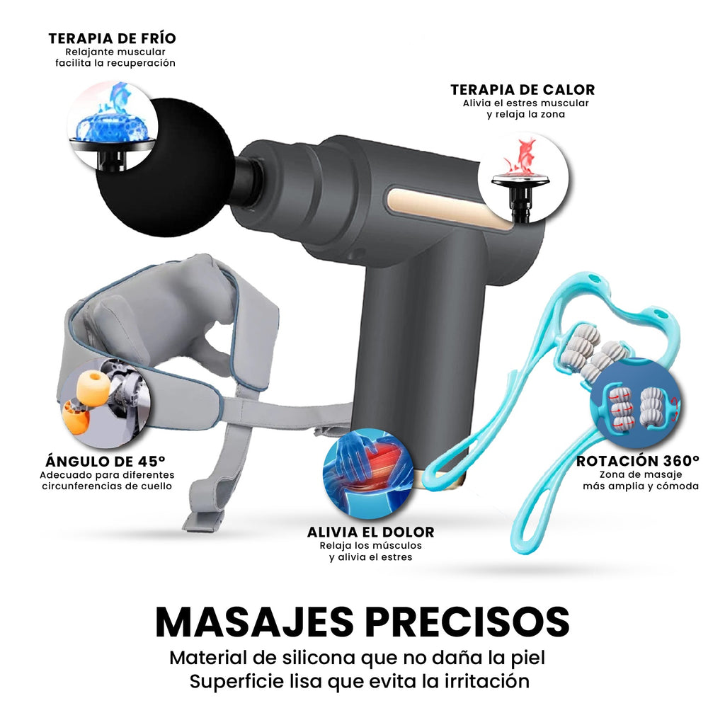 Masajeador De Cuello Anti Estres Relajante Masajeador Accesorios 3 En 1