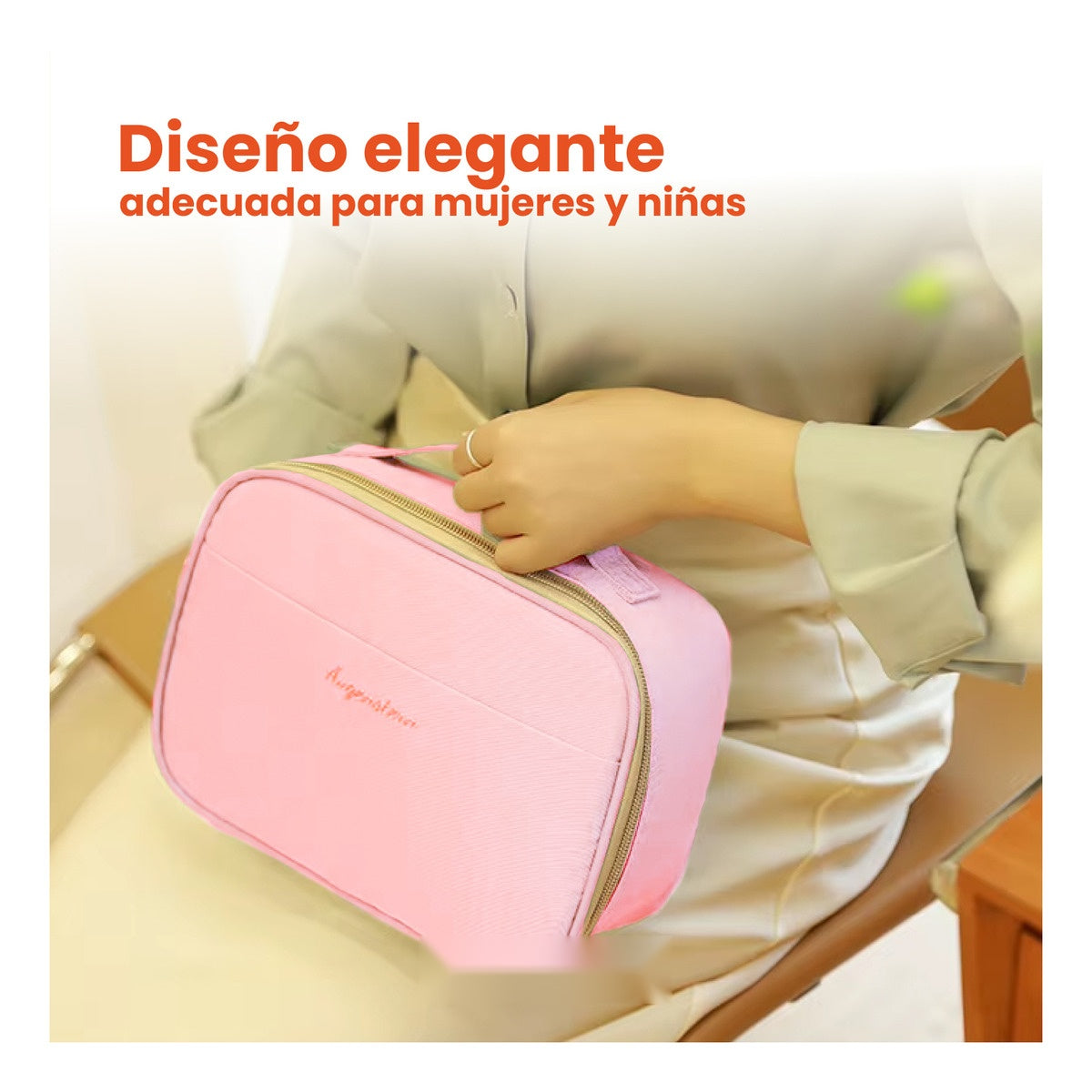 Cosmetiquera Para Dama Rosada Organizador Maquillaje