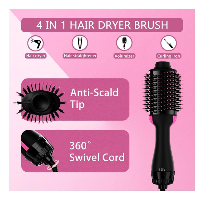 Cepillo Secador Alisador Peina Rapido Aire Caliente Max Power