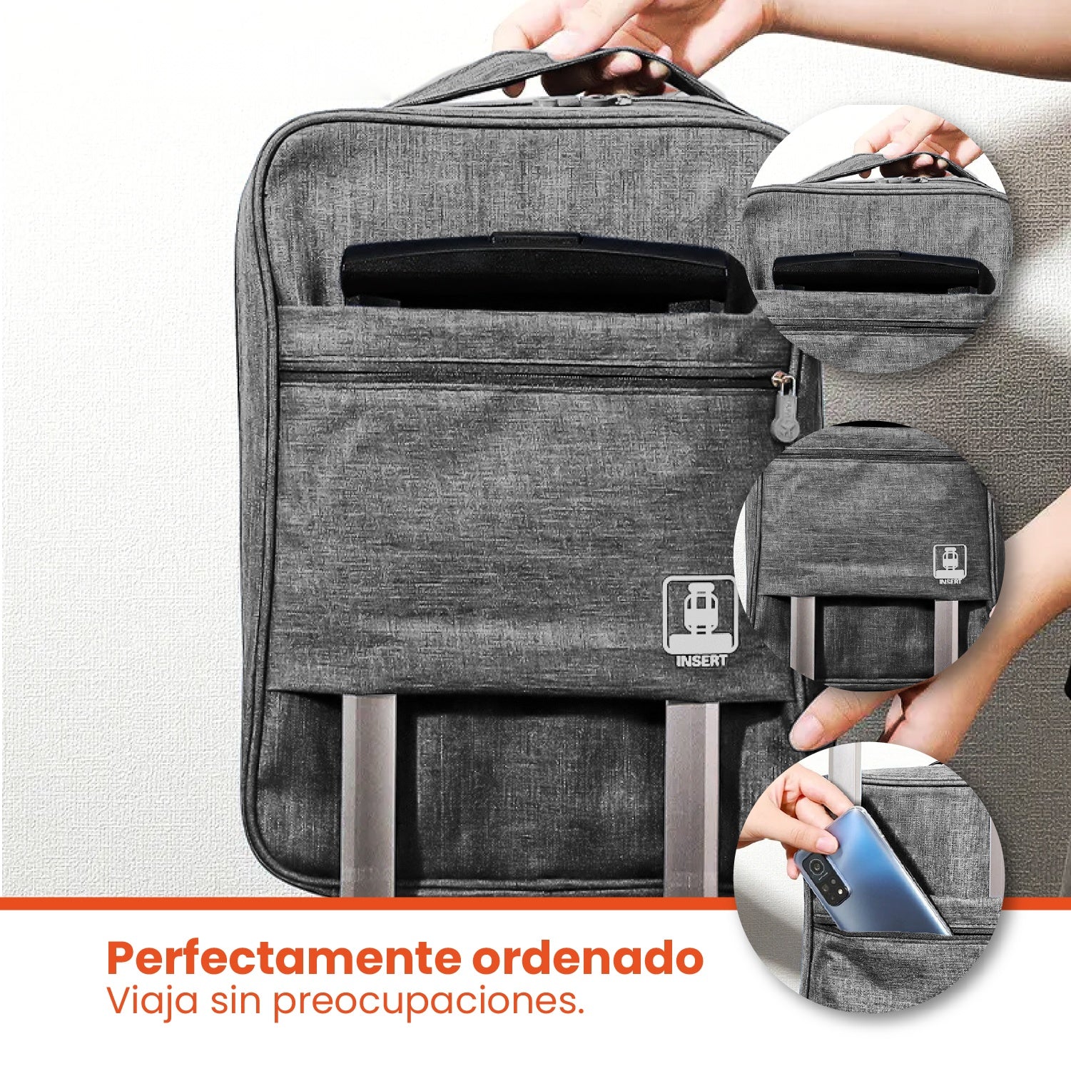 Combo Bags Organizador De Zapatos + Organizador De Ropa Interior Gris