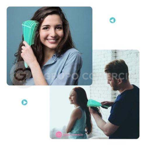 Cepillo Para Cabello Rizado Crespo Ondulado Rizos