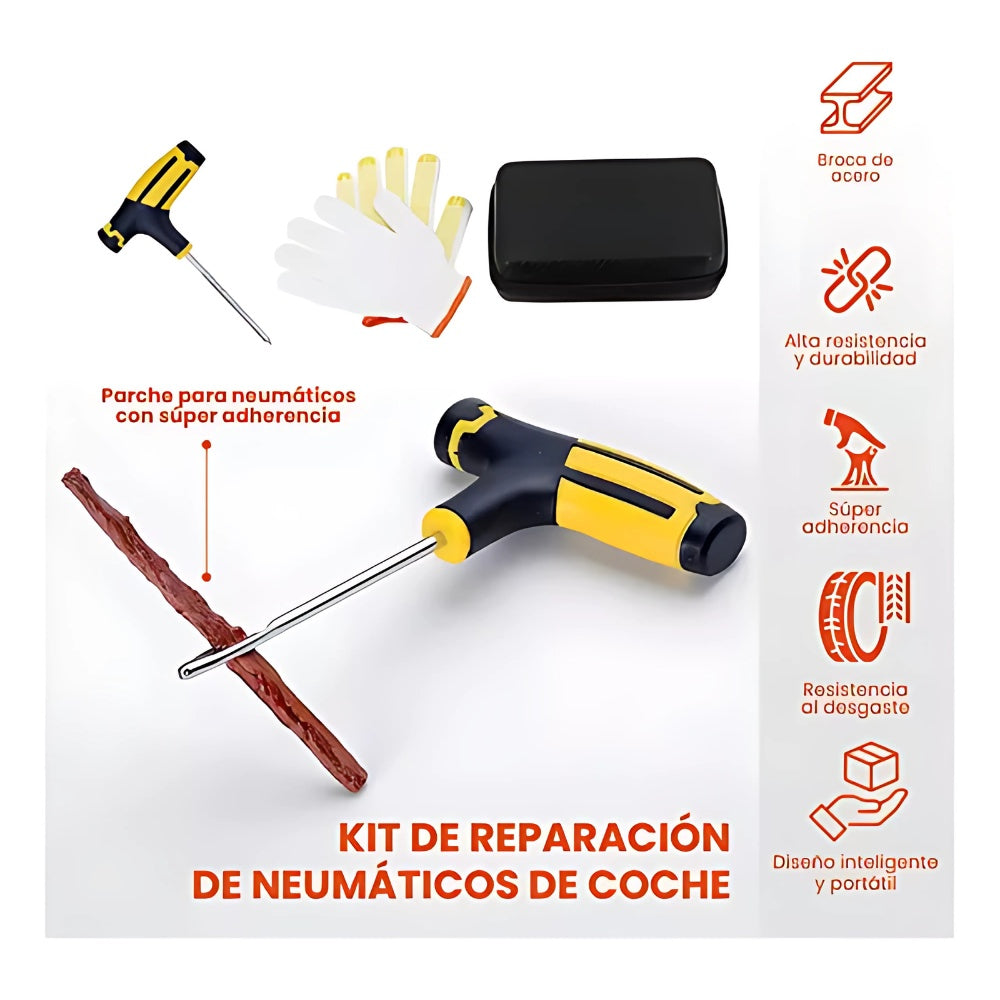 Combo Cargador Iniciador De Bateria 12V + Kit De Despinche Llantas Carro Moto